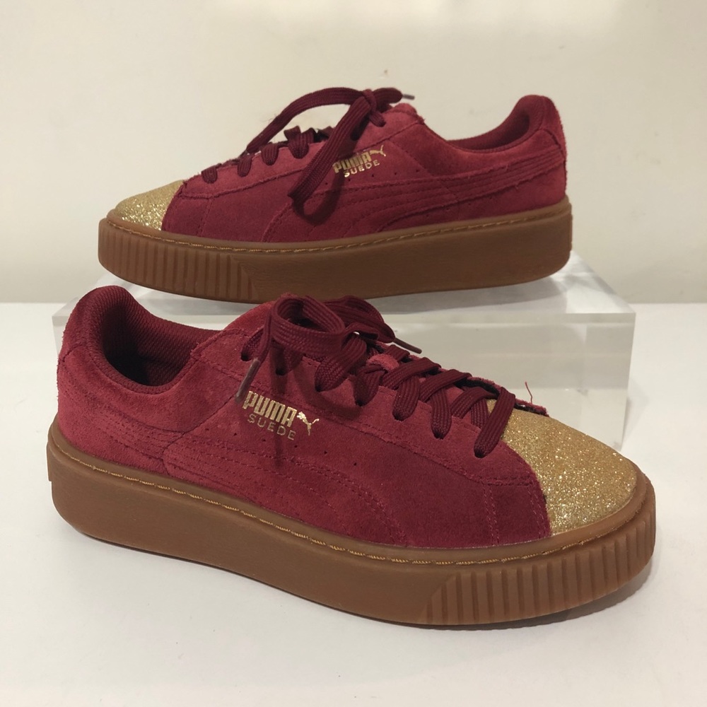 Puma Suede Platform Glam Girls Sneakers 5Y